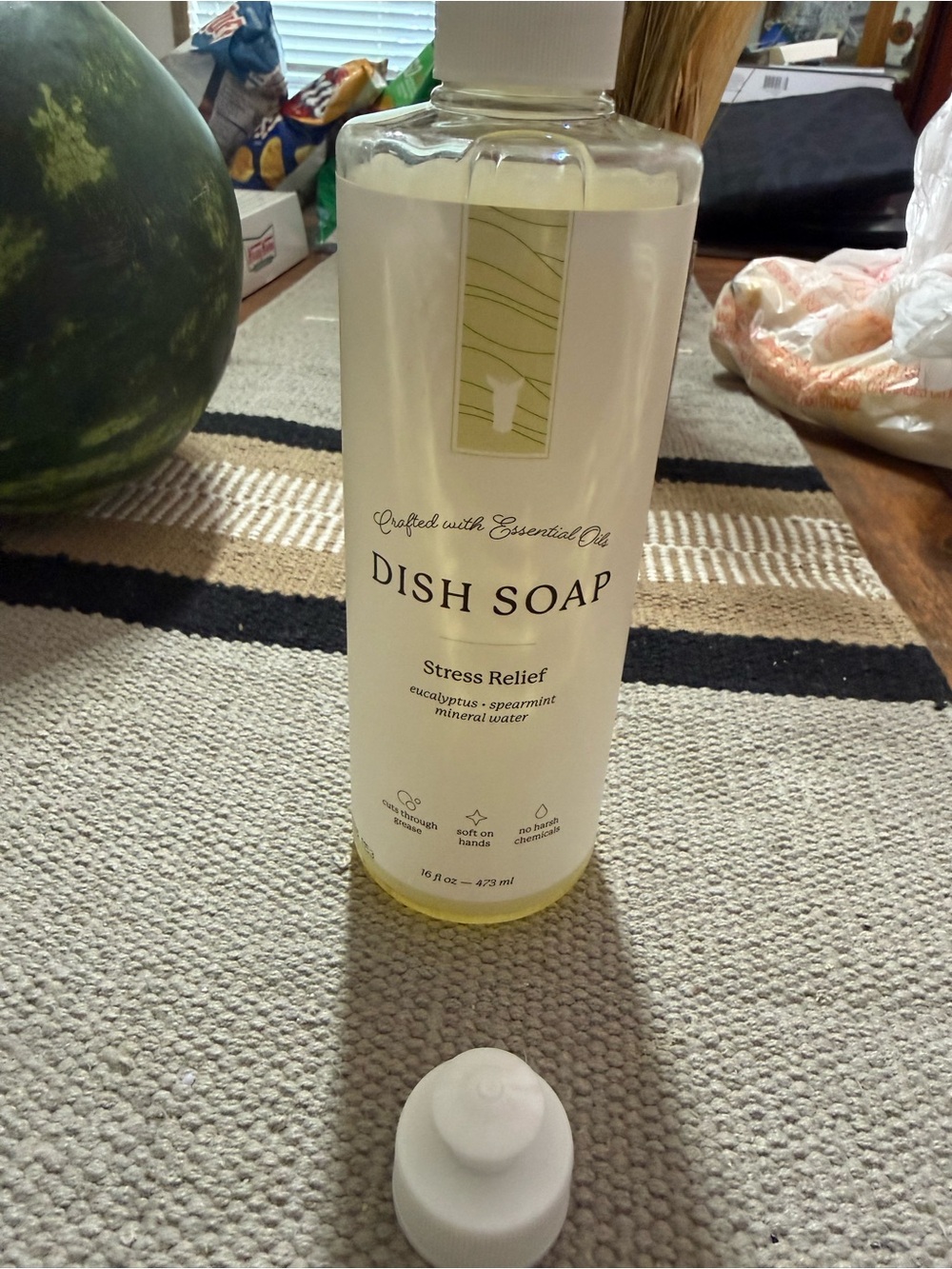 Pink Zebra Stress Relief Dish Soap - Clear with Yellow Tint